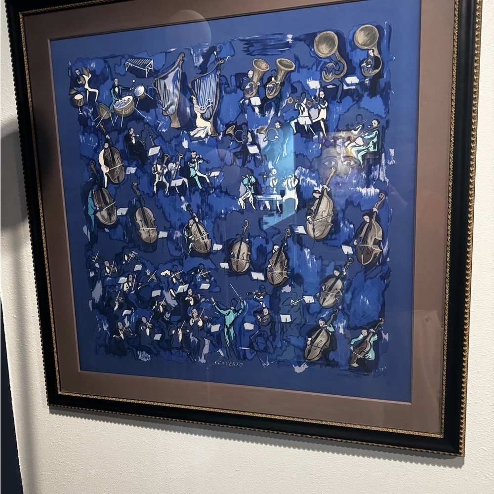 Framed Blue Orchestra Art Print
